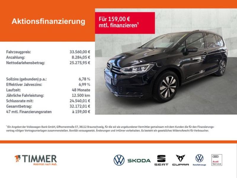 VW  Touran 1.5 TSI DSG GOAL +7-SITZE +AHK +IQ.LIGHT, Grenadillschwarz Metallic