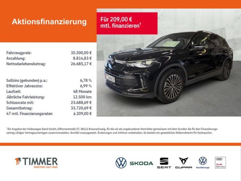 VW  Tiguan 1.5 eTSI DSG GOAL +AHK +360° +IQ.LIGHT +A, Grenadillschwarz Metallic