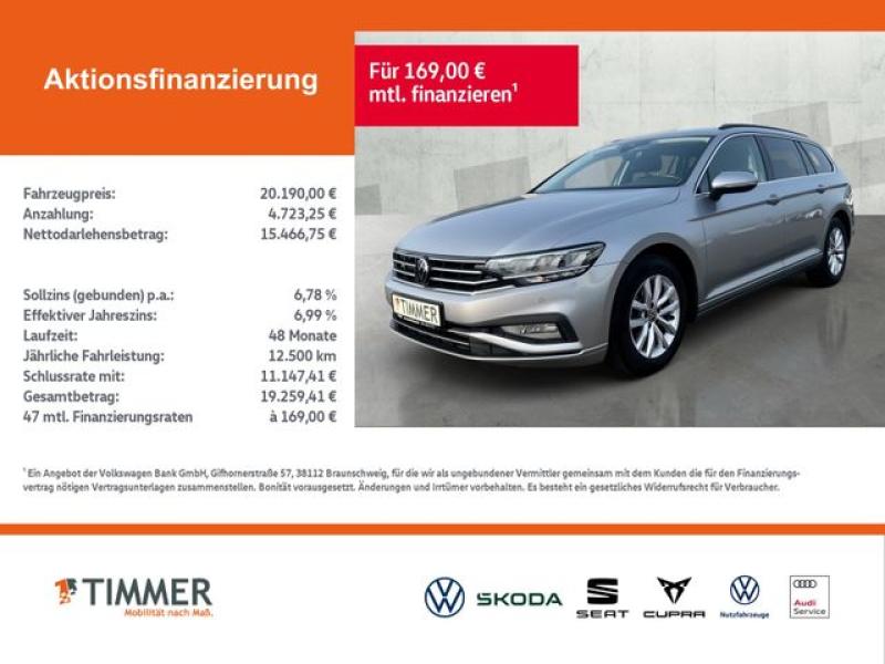VW  Passat Variant 2.0 TDI DSG BUSINESS +AHK +LED +A, Pyritsilber Metallic