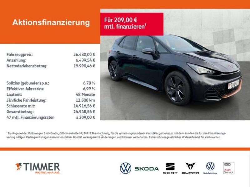 CUPRA  Born 150kW (204PS) 58kwh *NAVI*PDC*LED*GRA*DAB*, Quasar Grey Metallic