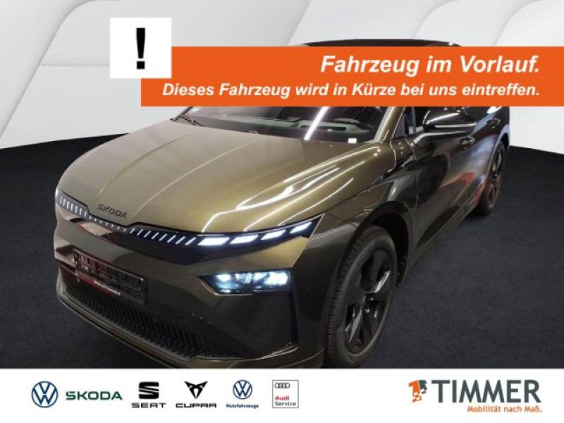 SKODA  Enyaq Coupé 85x SPORTLINE +WÄPU +AHK +CANTON +PA, Olibo Grün Metallic