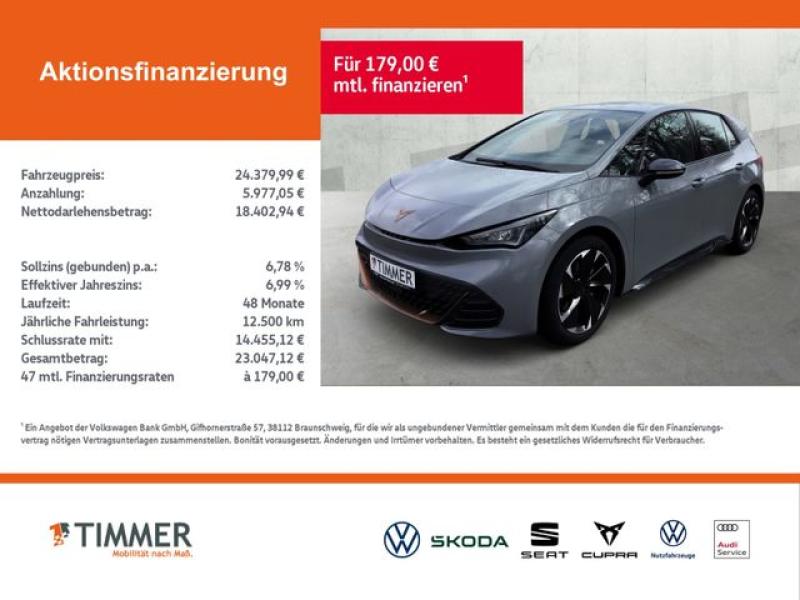 CUPRA  Born 62 kWh +LED +ACC +RKAM +NAVI +SHZ +19" +DAB, Vapor Grau