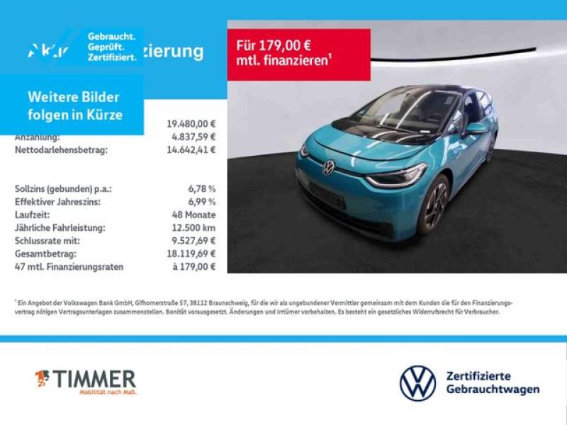 VW  ID.3 PRO 62 kWh BUSINESS +WÄPU +IQ.LIGHT +ACC +C, Makena Türkis Metallic