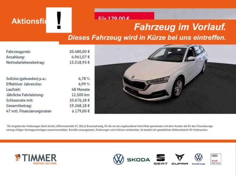 SKODA  Octavia Combi 2.0 TDI DSG +AHK +LED +NAVI +SHZ +, Moon Weiß Perleffekt
