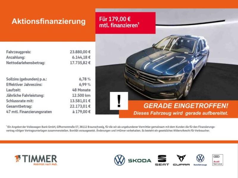 VW  Passat Variant 2.0 TDI DSG R-LINE +IQ.LIGHT +ACC, Aquamarinblau Metallic