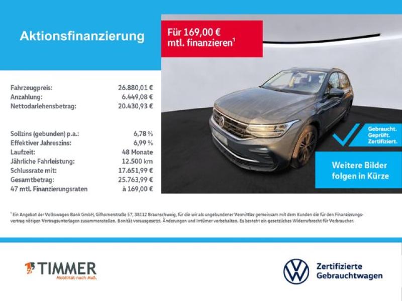 VW  Tiguan 2.0 TDI DSG ACTIVE +AHK +LED +ACC +RKAM +, Delfingrau Metallic