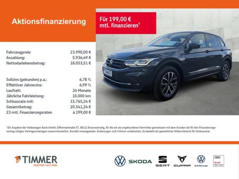 VW  Tiguan 2.0 TDI DSG +IQ.LIGHT +ACC +NAVI +SHZ +17, Uranograu