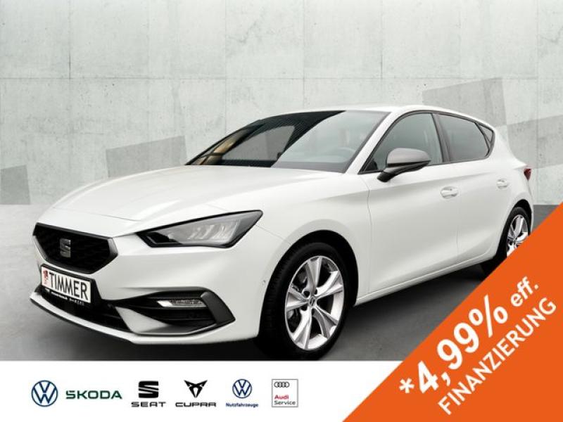 SEAT  Leon FR 1.5eTSI 110kW (150PS)*AHK*DSG*SHZ*GJR*AC, Glacial Weiß Metallic