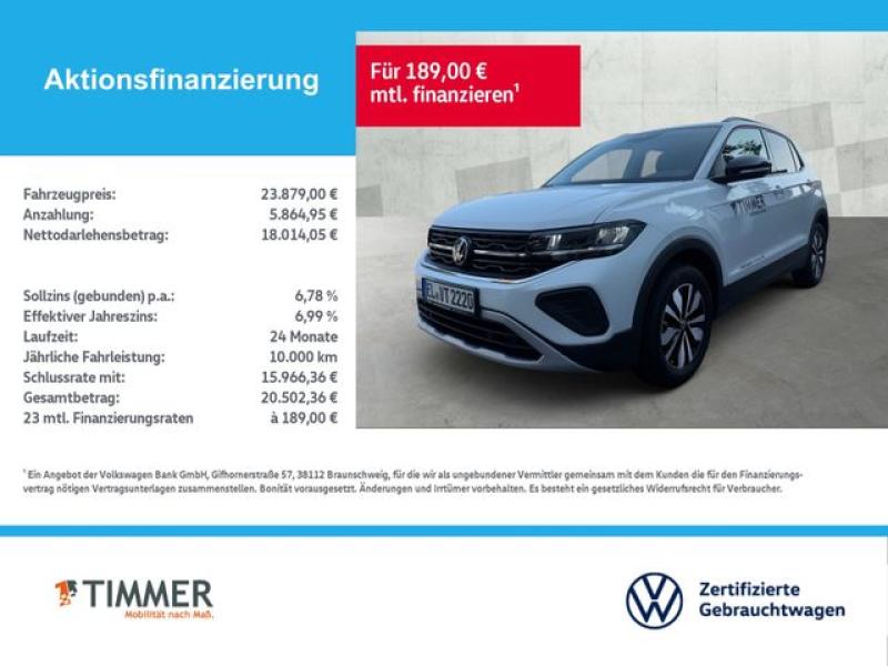 VW  T-Cross 1.0 TSI Life *APP*GJR*RKAM*AHK*, Pure White