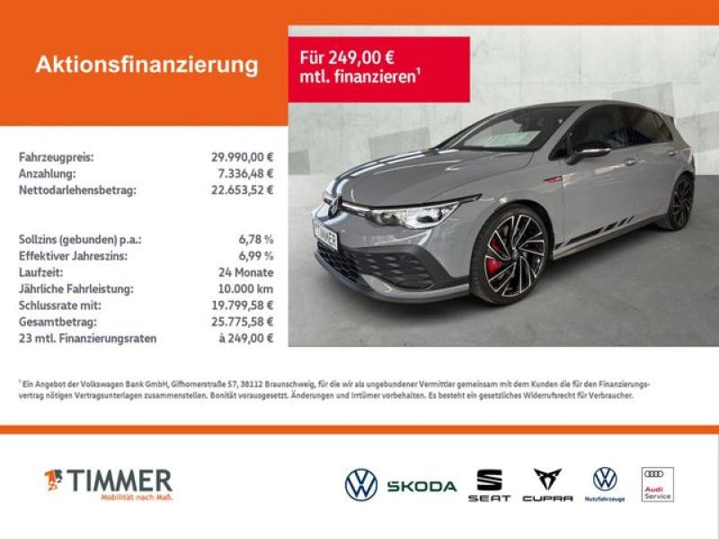 VW  Golf VIII 2.0 TSI DSG GTI CLUBSPORT BLACK +H&K +, Mondsteingrau