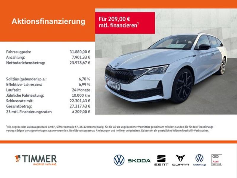 SKODA  Octavia Combi 1.5 eTSI DSG SPORTLINE *360° *HuD, Moon Weiss Metallic