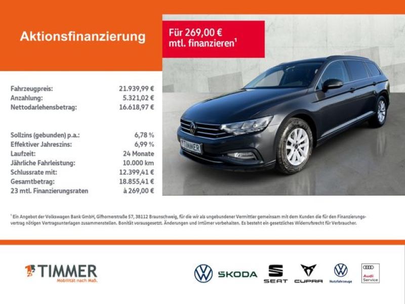VW  Passat Variant 2.0 TDI DSG BUSINESS +AHK +LED +A, Mangangrau Metallic