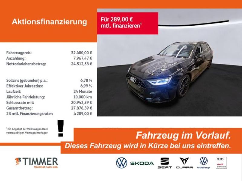 AUDI  A4 Avant 35 TDI S tronic S LINE +LED +ACC +RKAM, Mythosschwarz Metallic