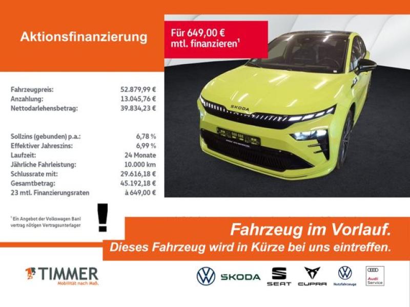 SKODA  Enyaq Coupé 85x RS +WÄPU +CANTON +PANO +360° +Hu, Mamba-Grün