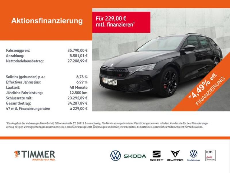 SKODA  Octavia Combi 2.0 TSI DSG RS +MATRIX +ACC +RKAM, Black Magic Perleffekt