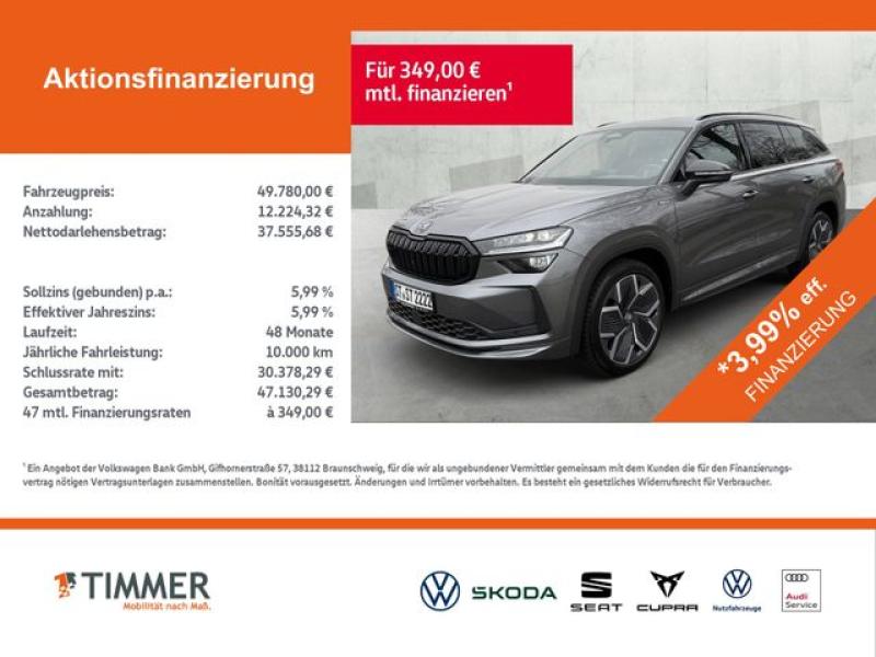 SKODA  Kodiaq 2.0 TDI DSG 4x4 SPORTLINE +AHK +PANO +DCC, Graphite Grau Metallic