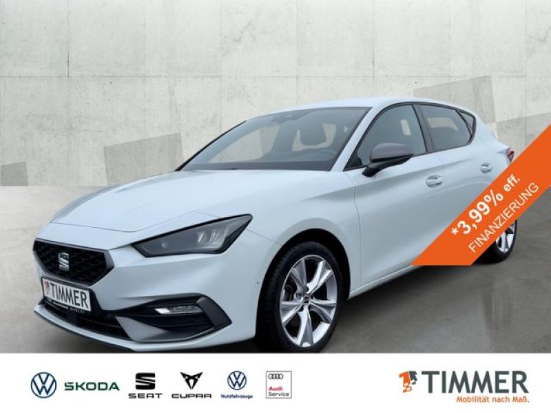 SEAT  Leon FR 1.5 eTSI DSG AHK+RKAM +CARPLAY +LED +SHZ, Glacial Weiß Metallic