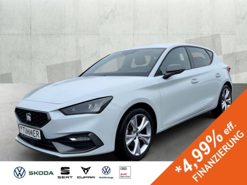 SEAT  Leon FR 1.5 eTSI DSG +RKAM +CARPLAY +LED +SHZ +, Glacial Weiß Metallic
