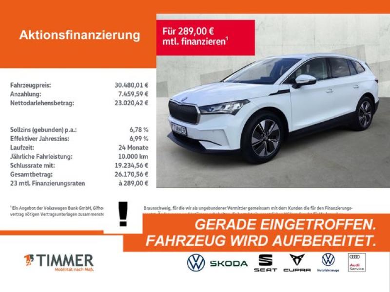 SKODA  Enyaq iV 80 LOFT +WÄPU +RKAM +LED +NAVI +SHZ +19, Moon Weiß Perleffekt