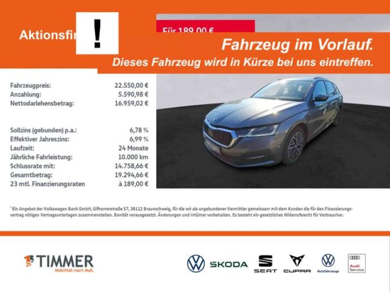 SKODA  Octavia Combi 2.0 TDI DSG CLEVER +MATRIX +ACC +R, Graphite Grau Metallic