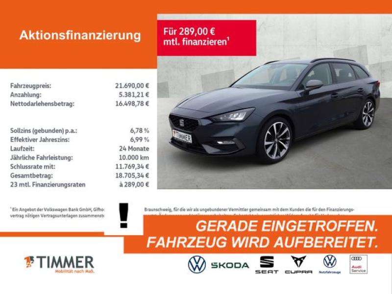 SEAT  Leon ST 2.0 TDI DSG FR +AHK +LED +ACC +RKAM +NAV, Magnetic Grau Metallic