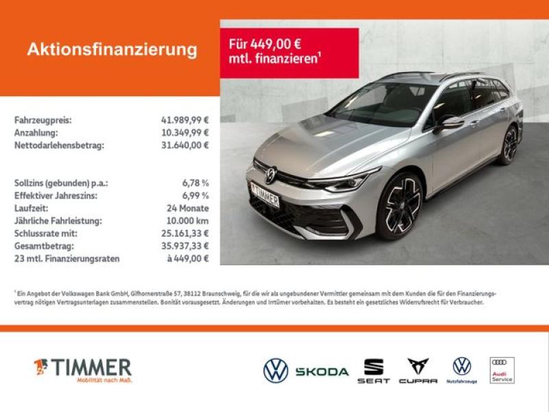 VW  Golf Variant R-Line 2,0 TDI SCR DSG, Oyster Silver Metallic