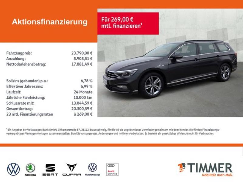 VW  Passat Variant 2.0 TDI DSG R-LINE +IQ.LIGHT +ACC, Mangangrau Metallic