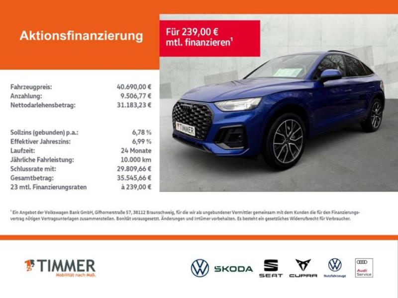 AUDI  Q5 Sportback 40 TDI quattro S line S tronic *MAT, Ultrablau Metallic