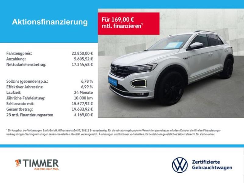 VW  T-Roc 1.5 TSI R-LINE +AHK +LED +ACC +VIRTUAL +SH, Pure White