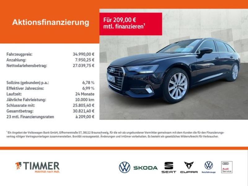 AUDI  A6 Avant 45 TFSI SPORT +PANO +MEMORY +RKAM +SOUN, Firmamentblau Metallic