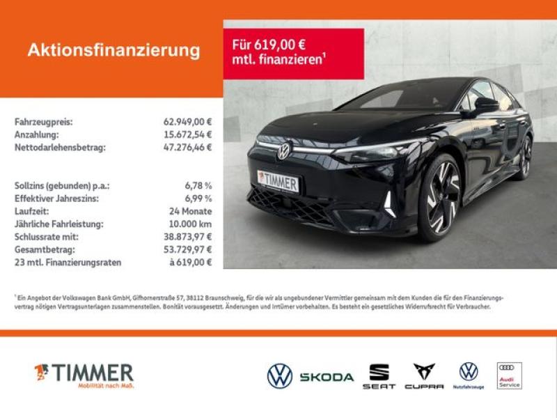VW  ID.7 GTX 4M 86 kWh*SMARTGLASS*21"*KOMFORT*WÄRMEP, Grenadillschwarz Metallic