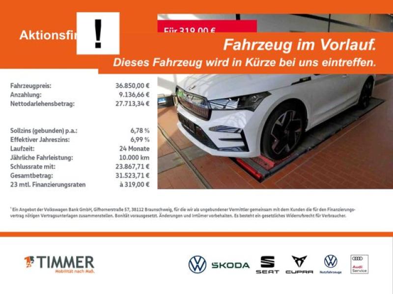 SKODA  Enyaq Coupé iV 80x RS +WÄPU +AHK +CANTON +PANO +, Moon Weiß Perleffekt