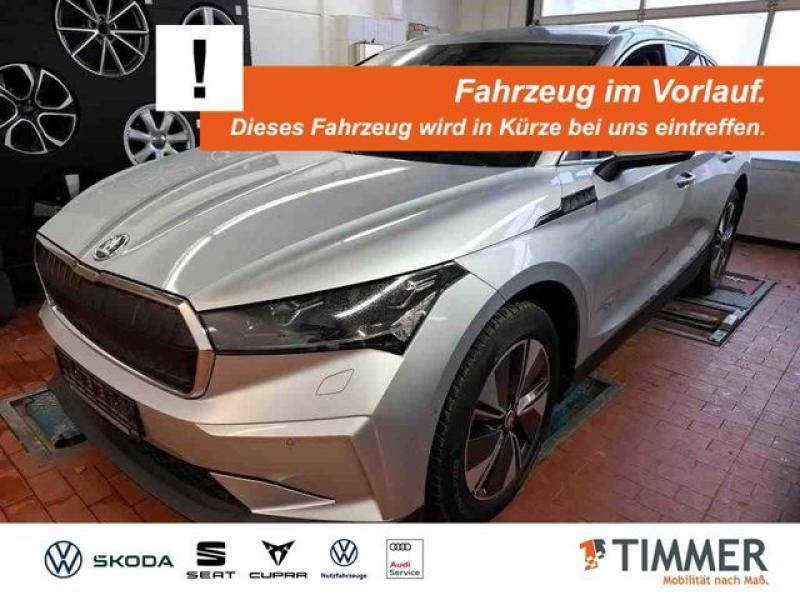 SKODA  Enyaq iV 80 SUITE +WÄPU +AHK +RKAM +MATRIX +ACC, Brillant Silber Metallic