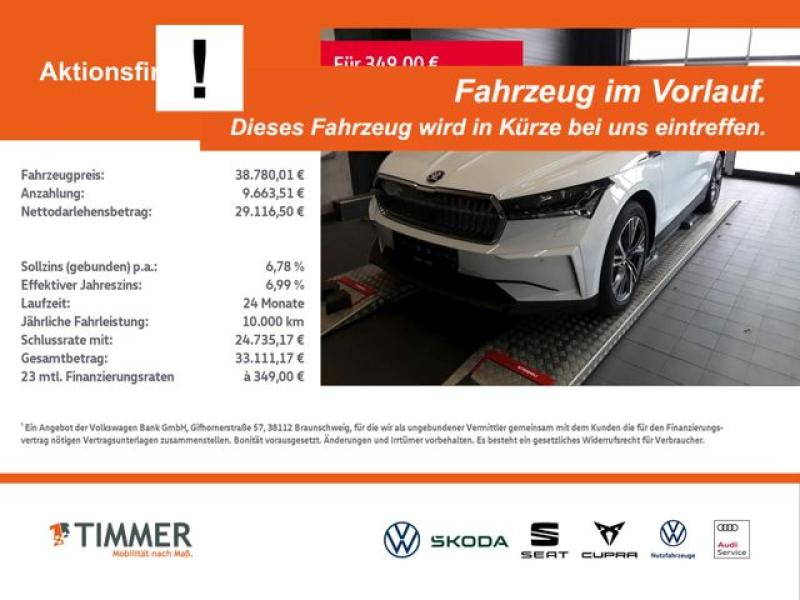 SKODA  Enyaq iV 80x LOFT +WÄPU +AHK +CANTON +MATRIX +AC, Moon Weiß Perleffekt