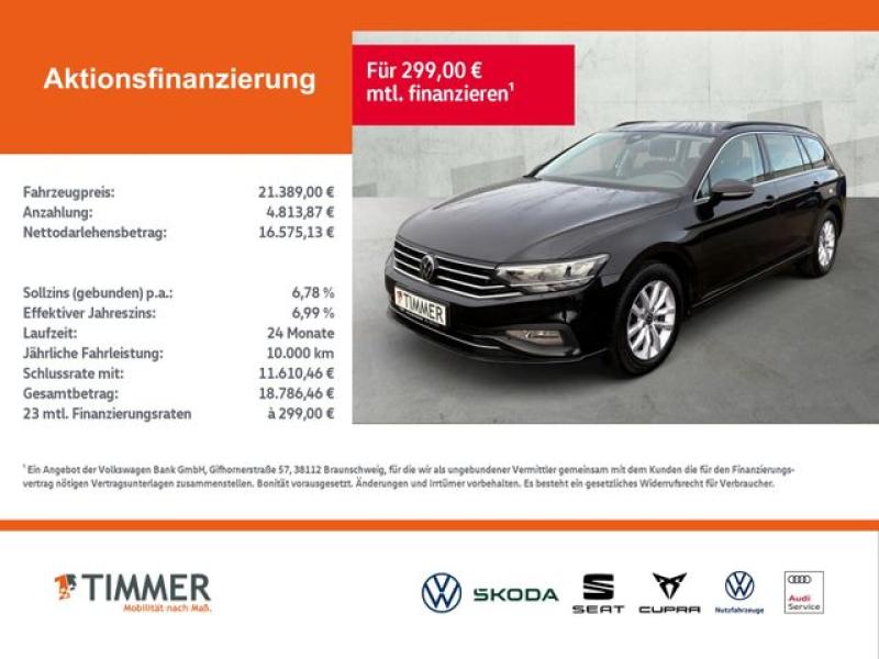 VW  Passat Variant 2.0 TDI DSG BUSINESS +LED +ACC +R, Deep Black Perleffekt