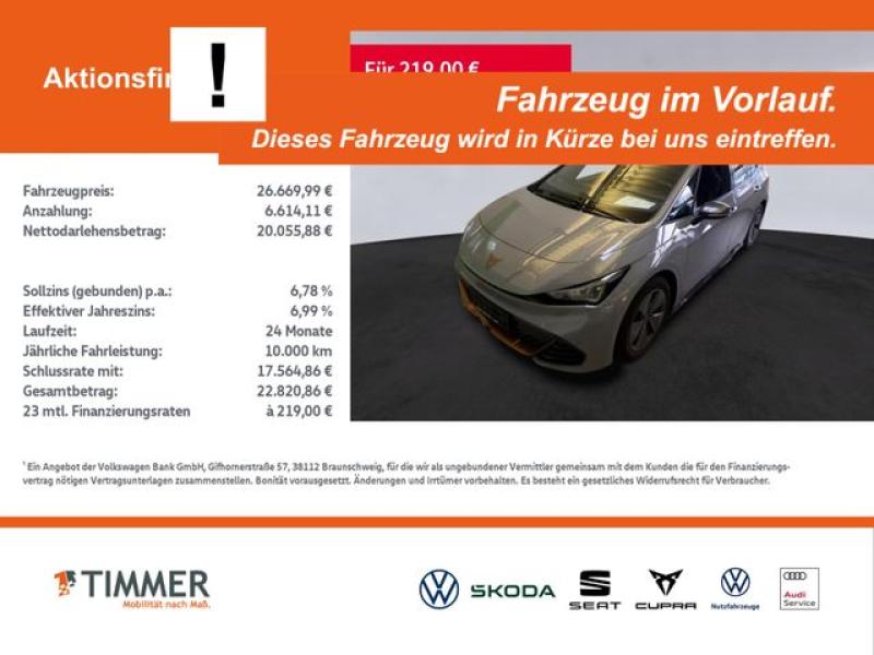 CUPRA  Born 62 kWh +LED +ACC +RKAM +NAVI +SHZ +18" +DAB, Vapor Grau