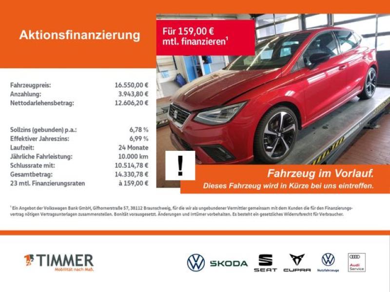 SEAT  Ibiza 1.0 TSI FR +BEATS +LED +ACC +RKAM +NAVI +S, Desire Rot Metallic
