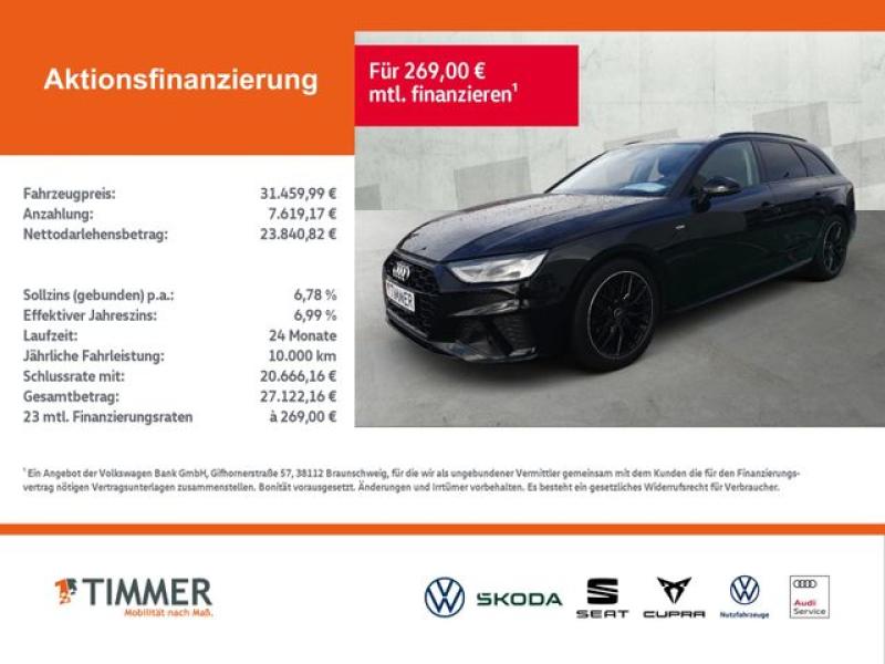AUDI  A4 Avant 35 TDI S tronic S LINE +LED +ACC +RKAM, Mythosschwarz Metallic