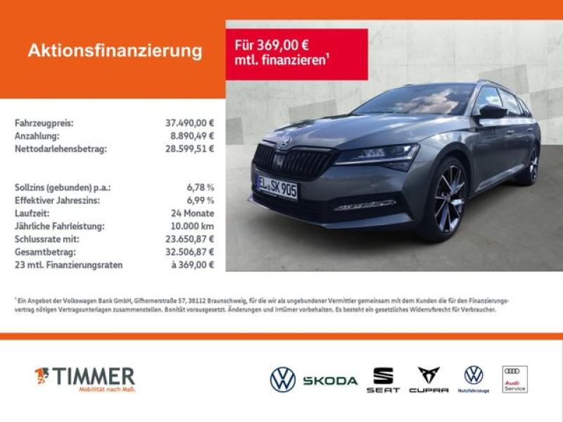 SKODA  Superb Combi 2.0 TDI DSG Sportline AHK*RFK*COLUM, graumetallic