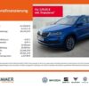 SKODA  Karoq 1.5 TSI DSG ACT Clever Pano Kamera AHK ACC, Race-blau Metallic