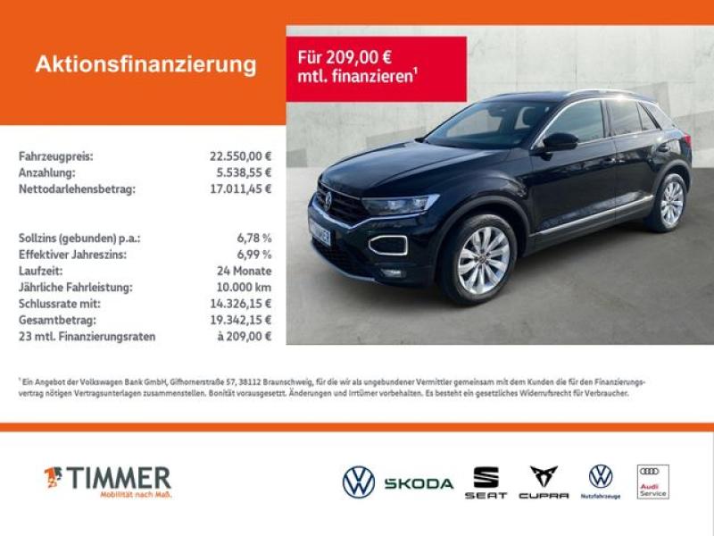 VW  T-Roc 2.0 TDI DSG SPORT +LED +RKAM +ACC +NAVI +S, Deep Black Perleffekt