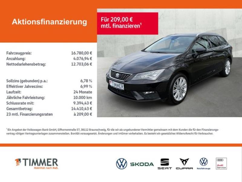 SEAT  Leon ST 1.5 TSI XCELLENCE +LED +ACC +SHZ +LM +CL, Midnight Schwarz Metallic