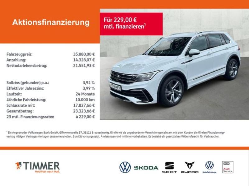 VW  Tiguan 2.0 TDI DSG R-LINE *AHK *RKAM *TRAVEL *LE, Pure White