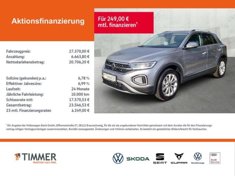 VW  T-Roc 1.5 TSI DSG STYLE *LED *VIR *ACC *TRAVEL *, Pyritsilber Metallic
