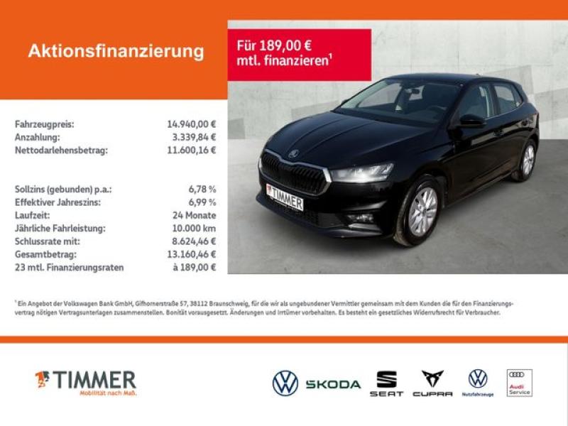 SKODA  Fabia 1.0 TSI STYLE +LED +TEMPO +LM +SHZ +KLIMA, Black-Magic Perleffekt