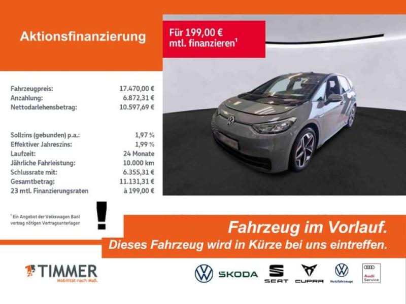 VW  ID.3 PURE PERF. 55 kWh +LED +CARPLAY +NAVI +19", Mondsteingrau