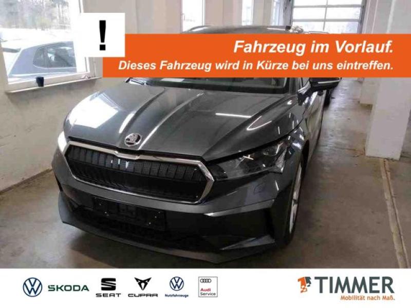 SKODA  Enyaq iV 60 LODGE +WÄPU +AHK +MATRIX +ACC +RKAM, Quarz Grau Metallic