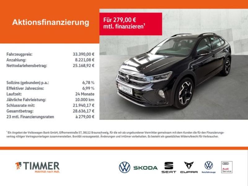 VW  Taigo R-Line 1,0 TSI DSG *AHK*NAVI*RÜCKFAHRKAMER, Deep Black Perleffekt