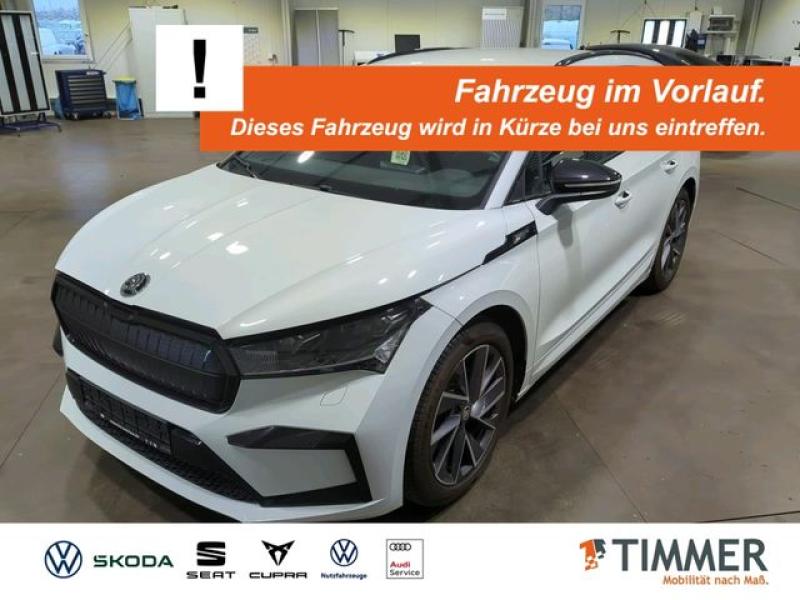SKODA  Enyaq iV 60 SPORTLINE +WÄPU +MATRIX +NAVI +SHZ +, Moon Weiß Perleffekt