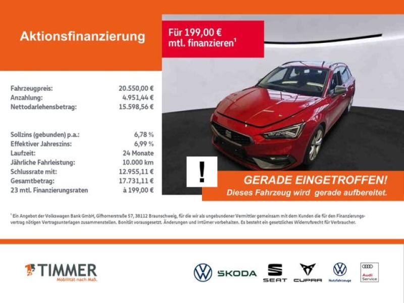 SEAT  Leon ST 2.0 TDI DSG FR +PANO +LED +ACC +RKAM +NA, Desire Rot Metallic